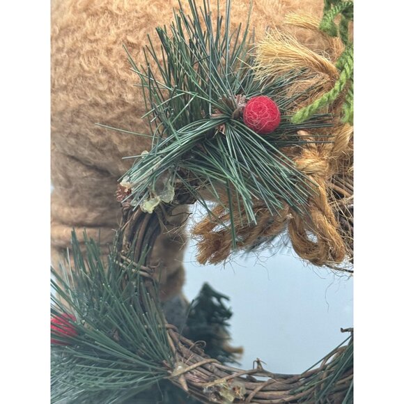 Christmas Standing Plush Moose Figurine With Holiday Decor 19" Tall READ - Picture 2 of 10